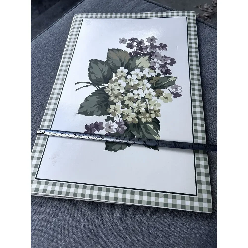 6 Martha Stewart Hydrangea Vinyl Placemats Floral 1997 Cottage